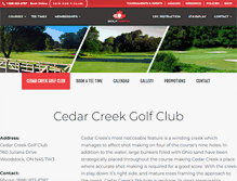 Tablet Screenshot of golfcedarcreek.ca